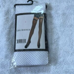 Leg Avenue thigh high white tights